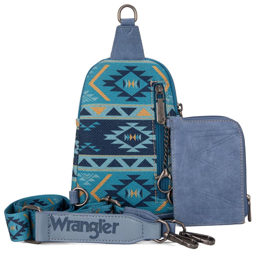 1703 Crossbody Bag with Card Wallet Aztec Sling Bag Purse Set WG2205-210WNY - Picture 6 of 6